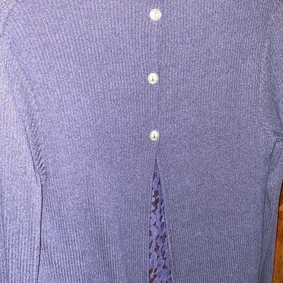 Tea & Rose | Navy Apollo Lace Cardigan Size M - Picture 4 of 6